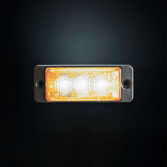 Strands Slim 3 LED Amber Warning Light – Gyrophare Directionnel ADR Homologué