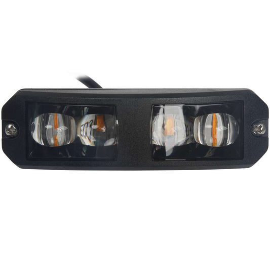 STRANDS Curved Amber LED Strobe Light – 180° High-Visibility Directional Warning Lamp