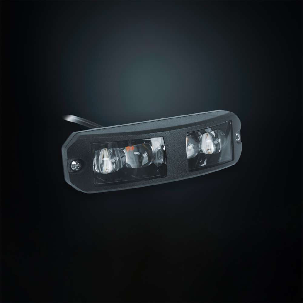 Feu Stroboscopique STRANDS Courbé Ambre LED 180°