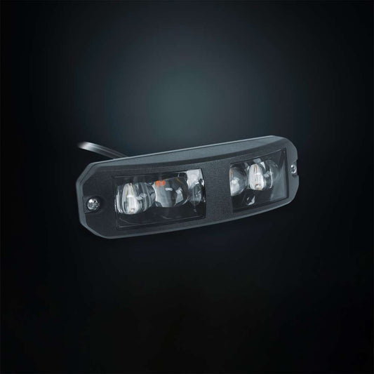 STRANDS Curved Amber LED Strobe Light – 180° High-Visibility Directional Warning Lamp