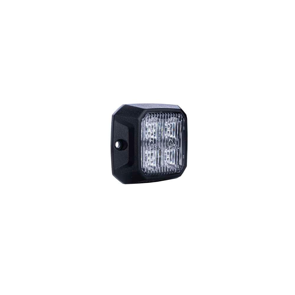 Strands Duo 4 LED Directional Warning Light – White &amp; Amber Slim Profile Strobe Light