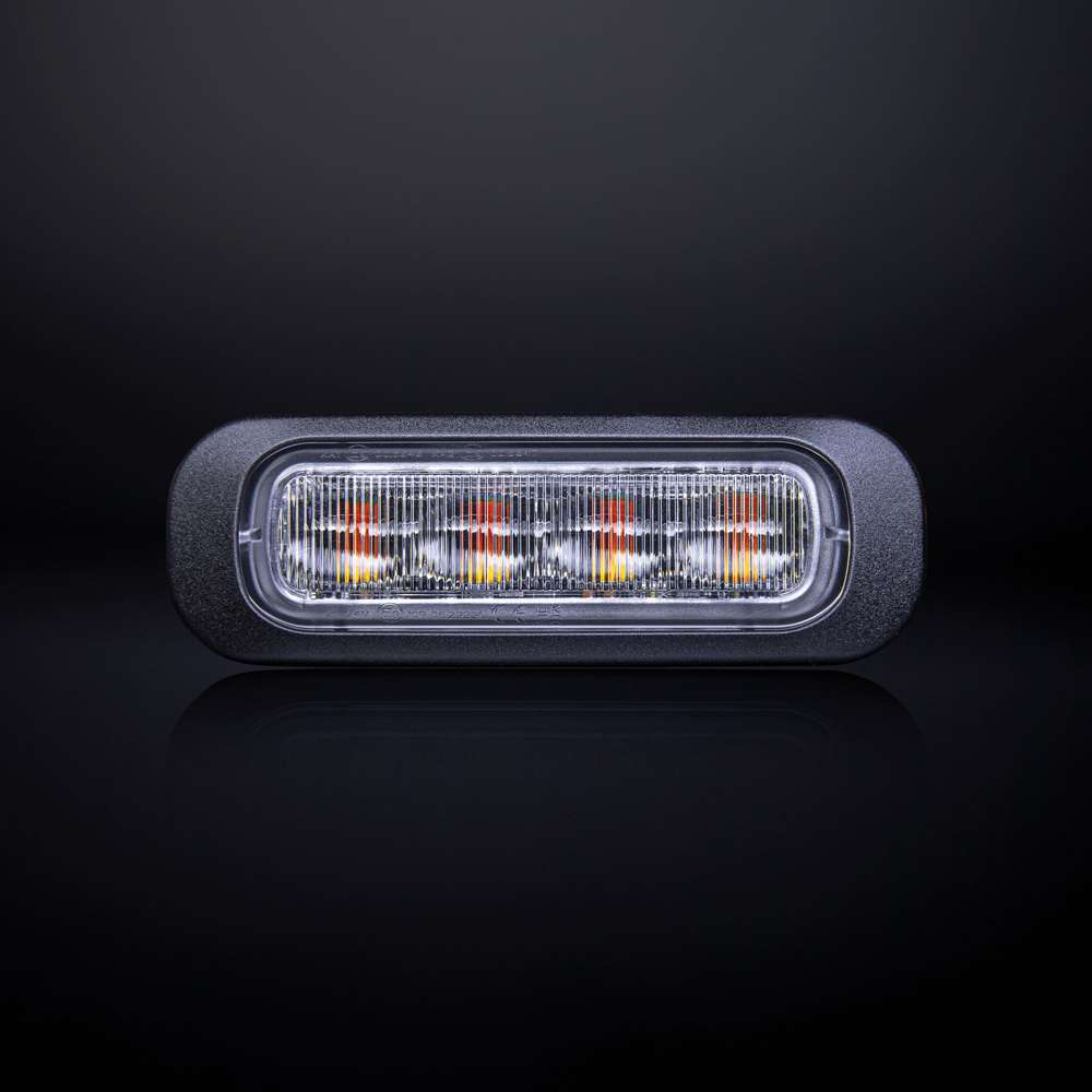 Dark Knight - Feu Flash LED Ambre 4 LED Lentille Fumée
