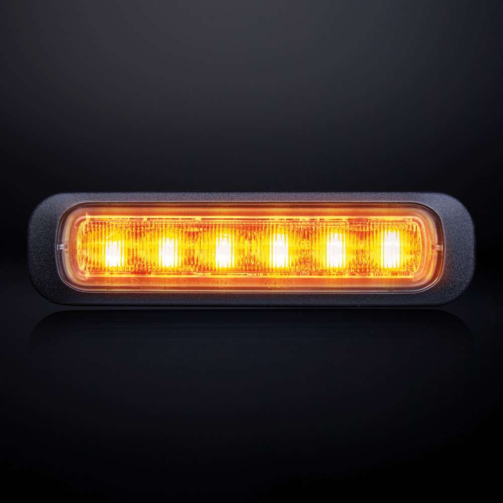 Dark Knight - Feu Flash LED Ambre 6 LED Lentille Claire