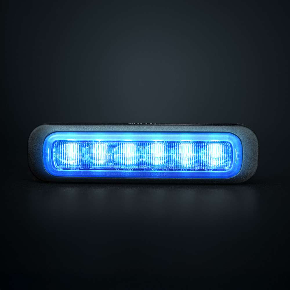 DARK KNIGHT Feu de signalisation directionnel – LED bleu (6 LED, 21 flashs)