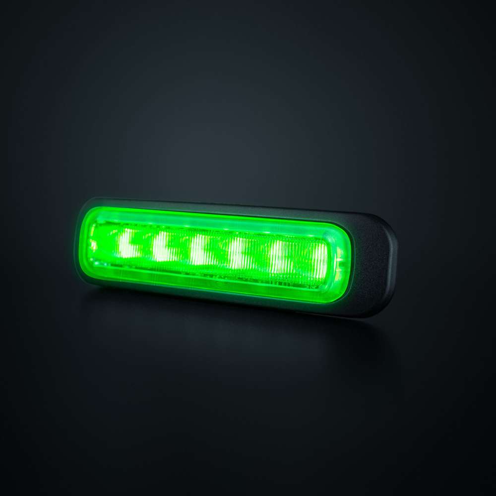 DARK KNIGHT Feu de signalisation directionnel – LED vert (6 LED, 21 flashs)