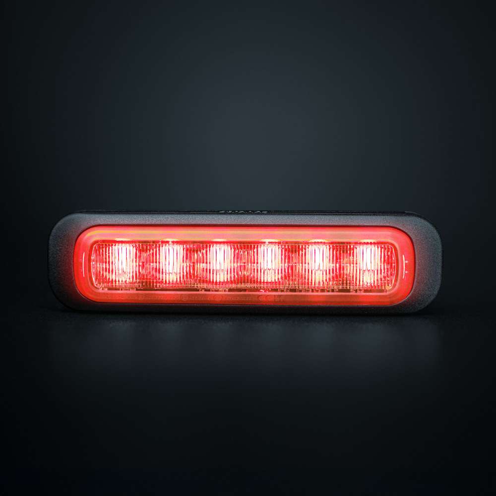 DARK KNIGHT Feu de signalisation directionnel – LED rouge (6 LED, 21 flashs)