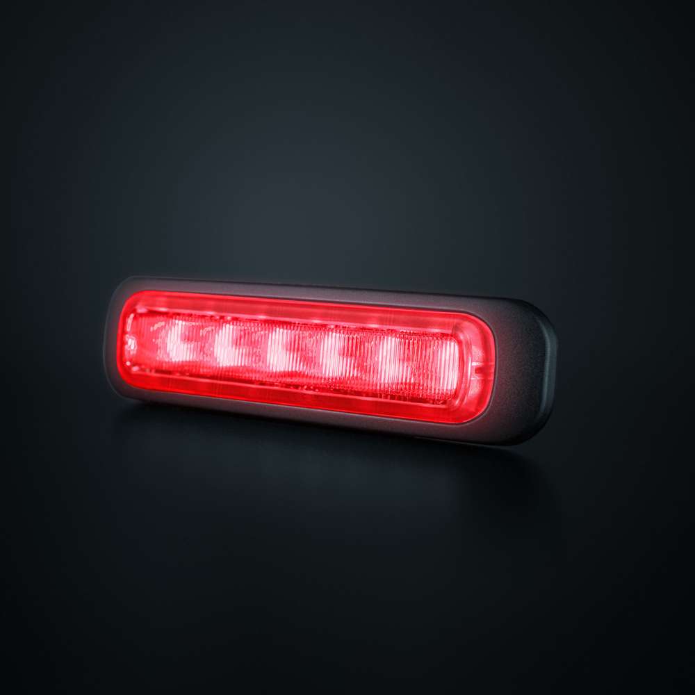 DARK KNIGHT Feu de signalisation directionnel – LED rouge (6 LED, 21 flashs)