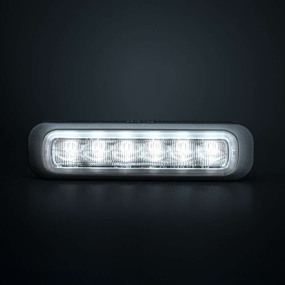 DARK KNIGHT Feu de signalisation directionnel – LED blanc (6 LED, SAE J595)