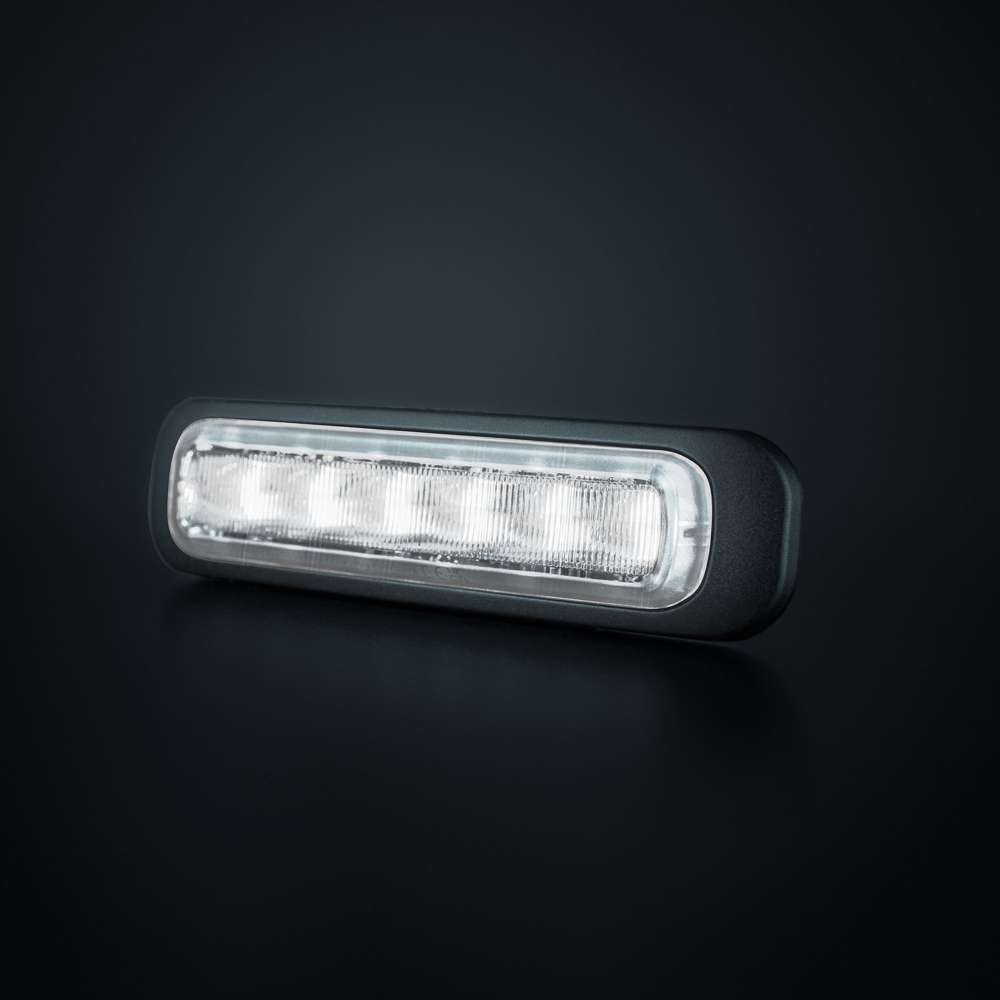 DARK KNIGHT Feu de signalisation directionnel – LED blanc (6 LED, SAE J595)