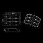 Support Triple Firefly See Me – Fixation pour 3 FFirefly See Me Triple Mounting Bracket – Holder for 3 LED Marker Lightseux de Position LED