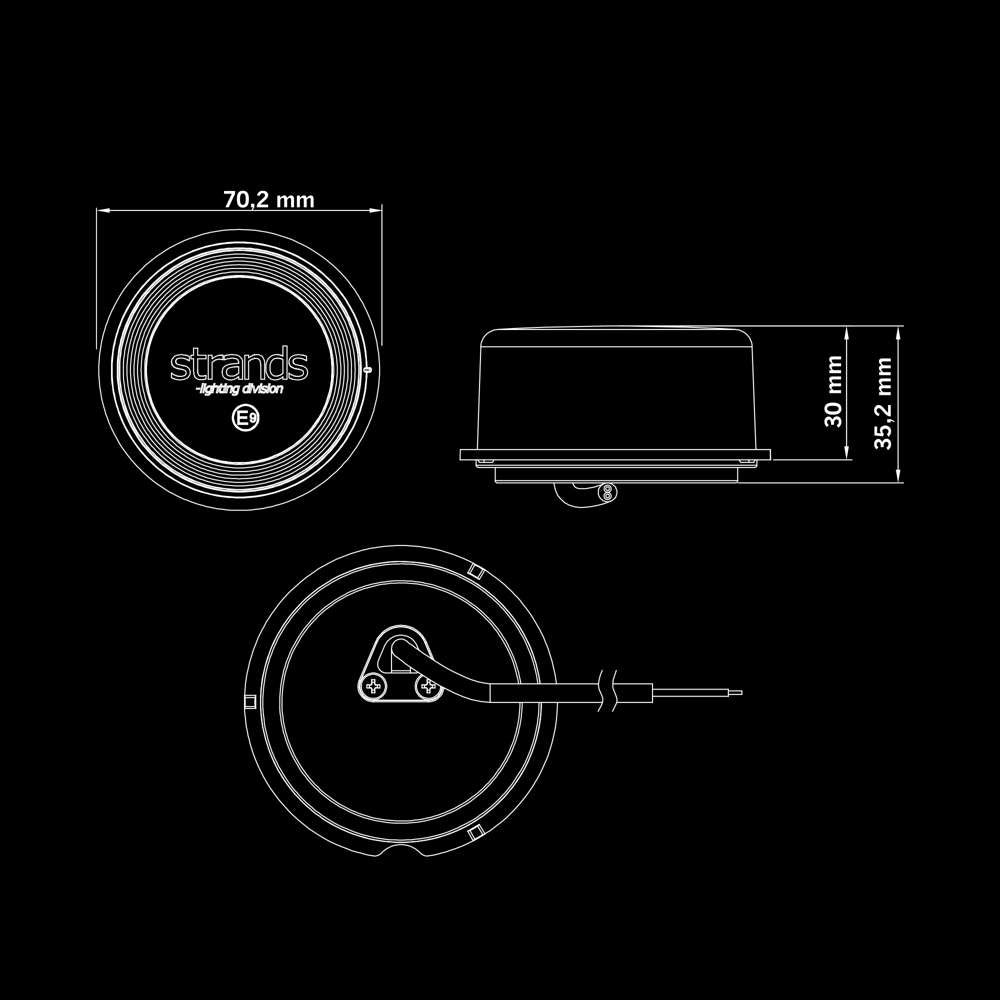 Feu Position FOR9T Geo Rouge | LED IP67 Garantie 3 Ans