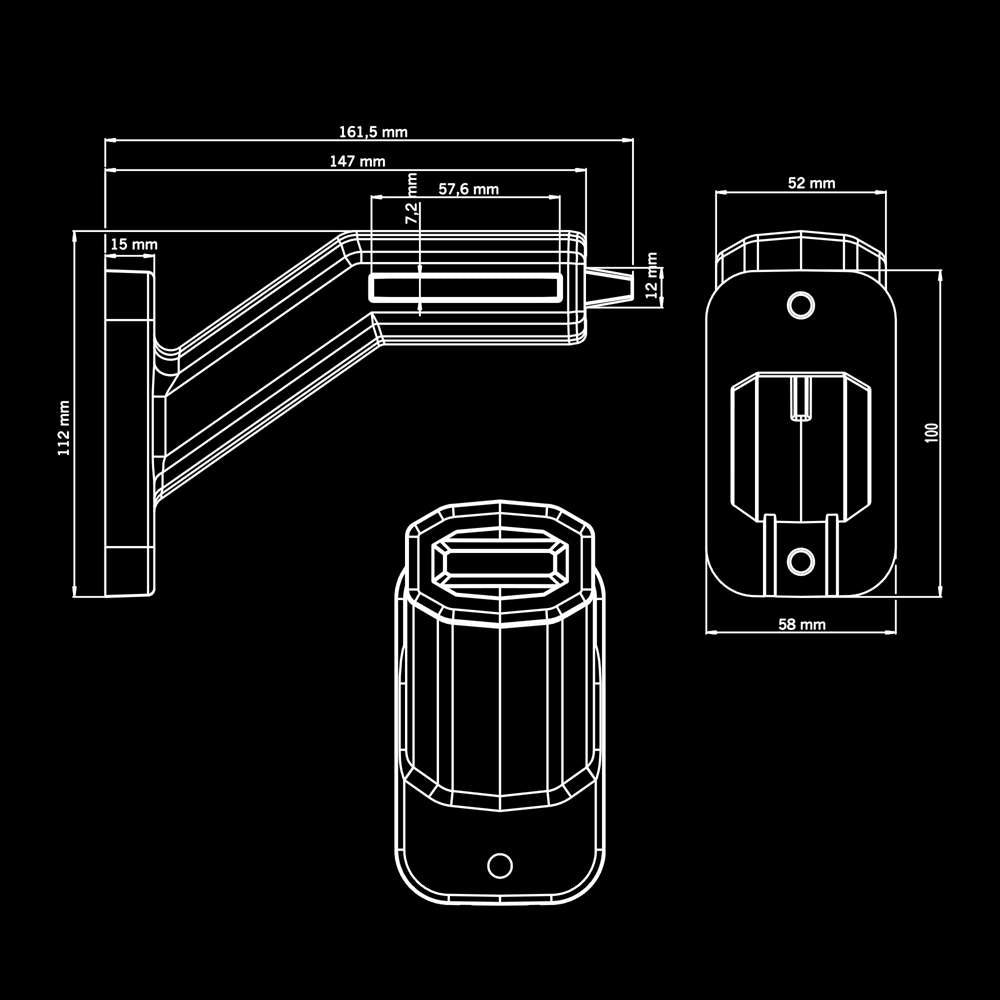 Freedom Medium 3-in-1 LED Marker Light | Modern Design with IP6K9K Protection