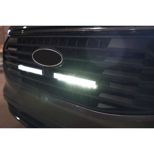Universal LED bar kit for Mercedes Citan 2022, installed on grille, featuring SUV4x4CUSTOM branding and a rugged off-road design
