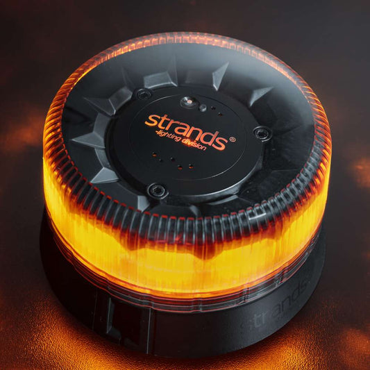 BLACK RAVEN Pharos LED Amber Beacon – E-Mark Approved Warning Light for Trucks &amp; Heavy-Duty Vehicles