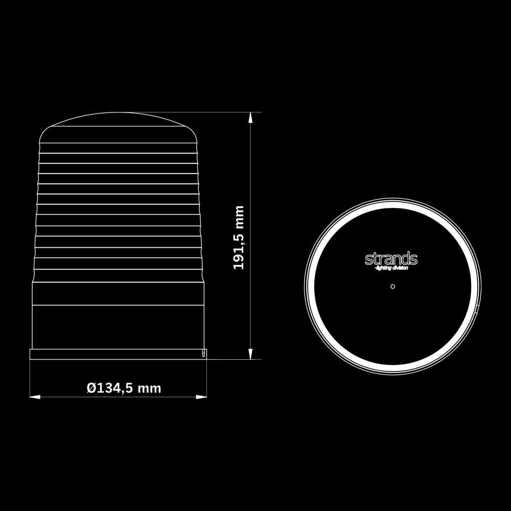 IZE LED Gyrophare Lighthouse 135mm – Réflecteur Rotatif IP66