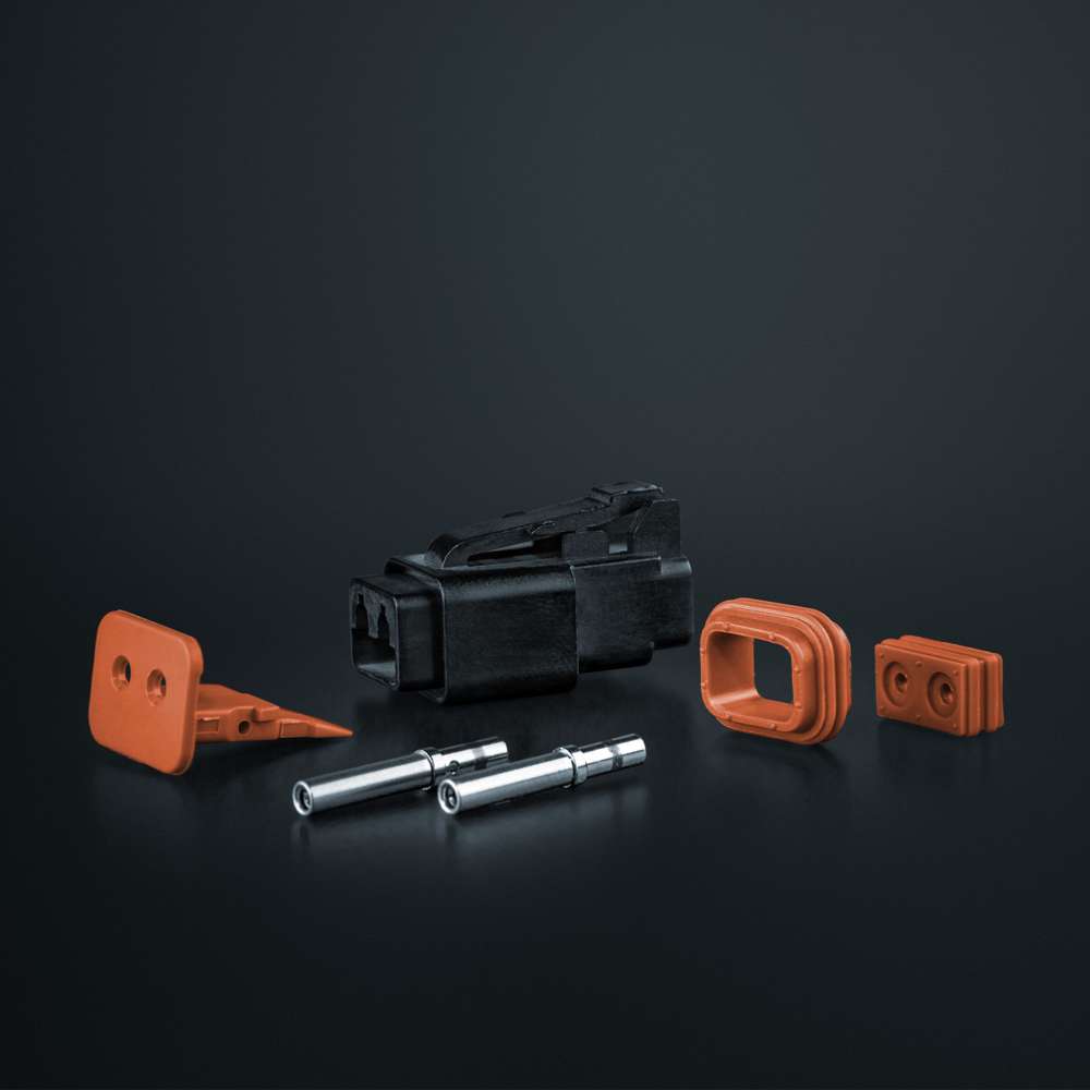 Strands Pro DT-2 Plug Connectors (Pack of 5) – Professional 2-Pin Deutsch Connectors for LED Lighting Systems