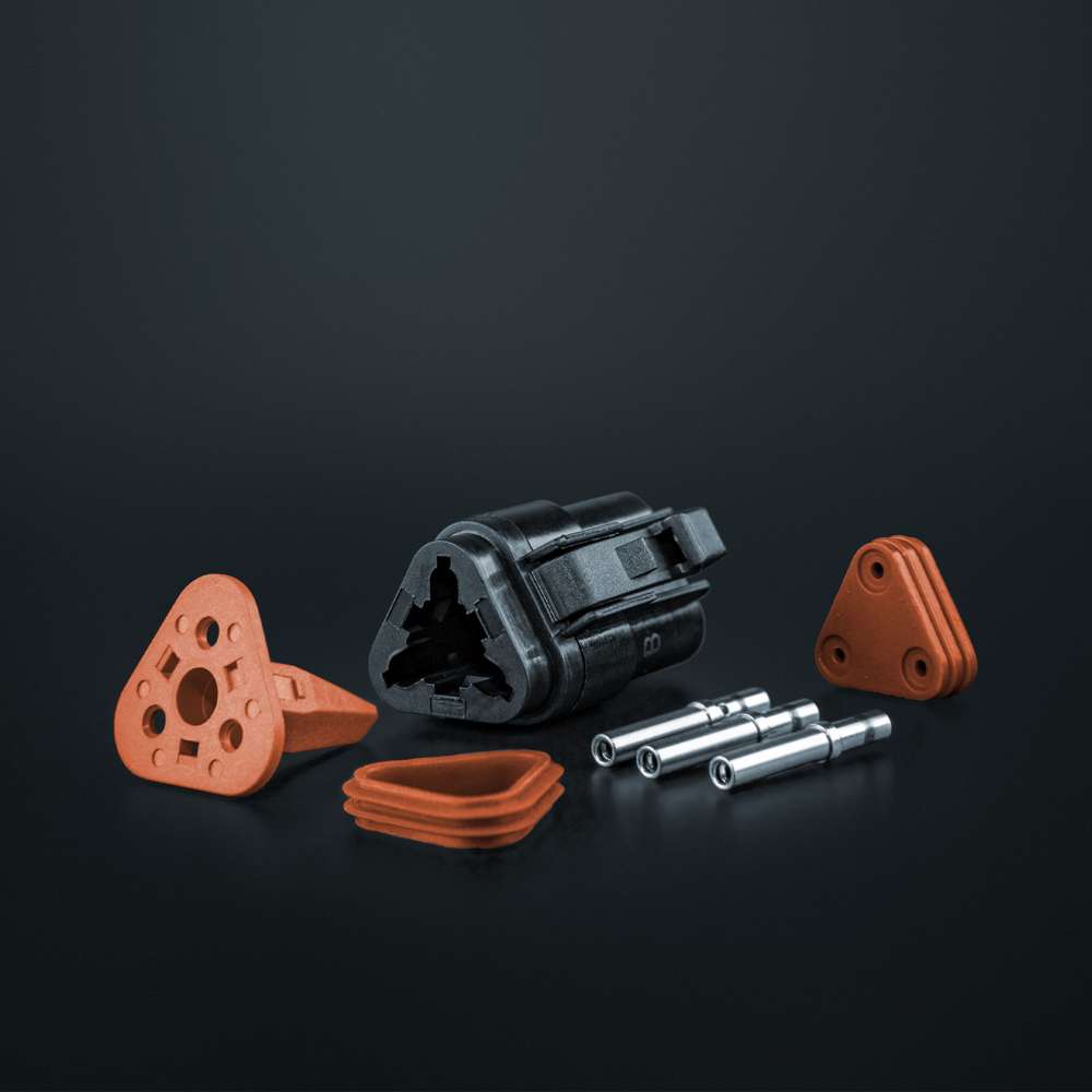 vStrands Pro DT-3 Connectors (Pack of 5) – Professional 3-Pin Waterproof Connectors for LED Lighting Systems