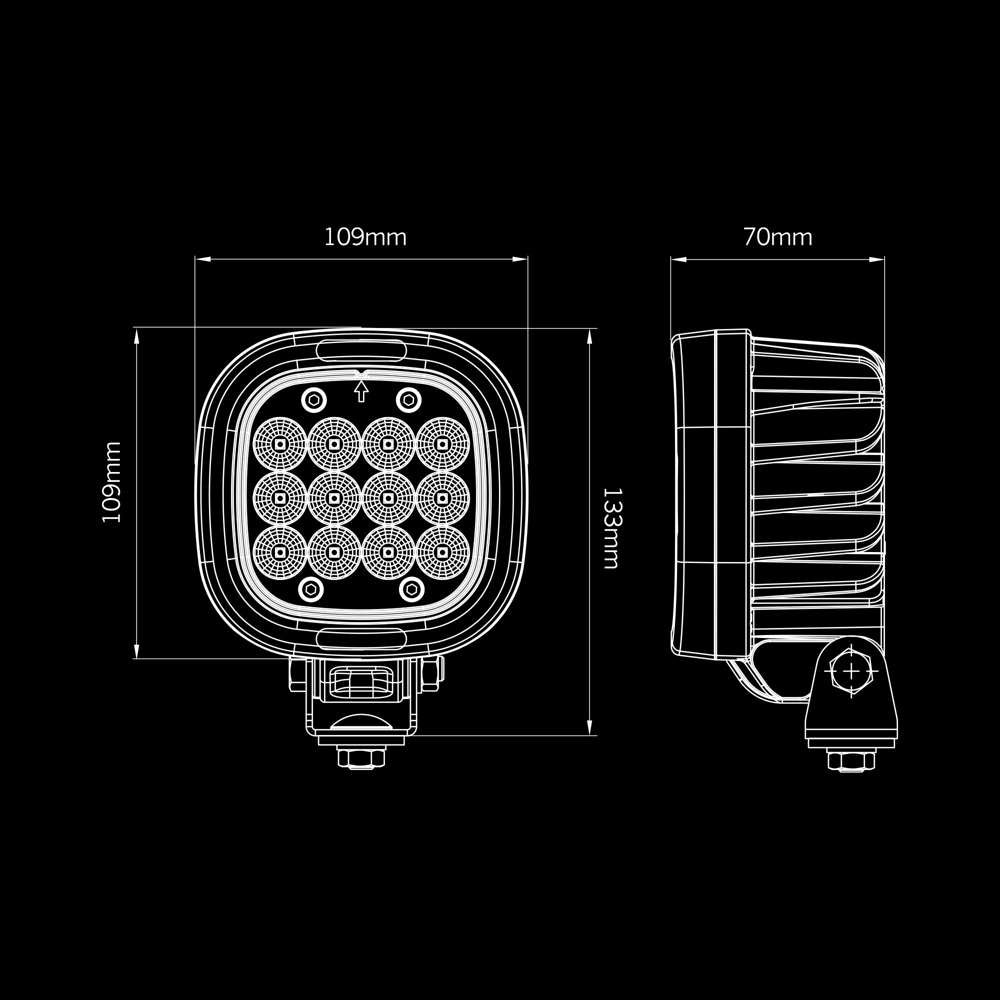 President 2.0 - Phare de Travail LED 51W 6320 Lumens