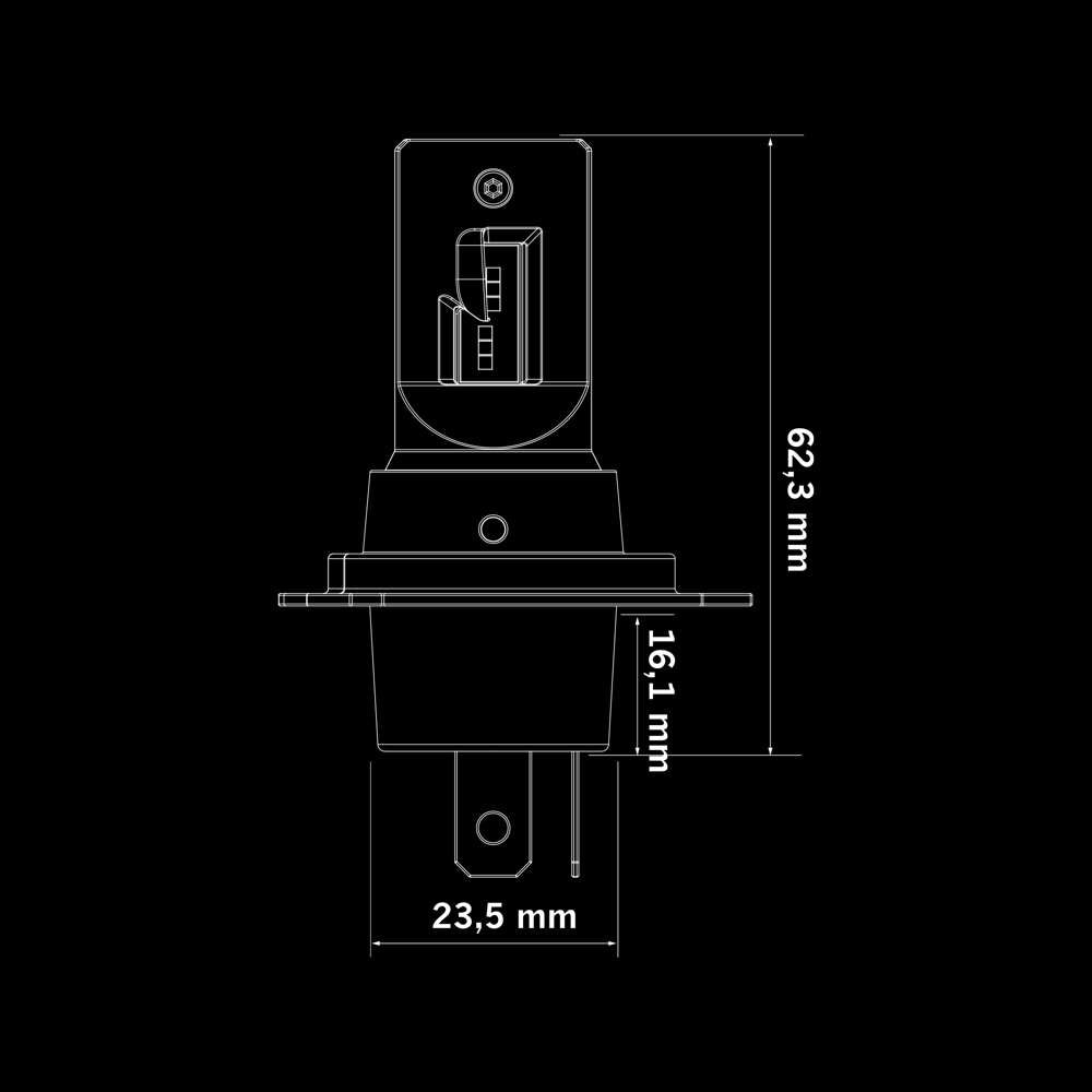 Big Energy H4 LED Conversion Kit 1550/800 Lumens 5700K – Easy High &amp; Low Beam Headlight Upgrade