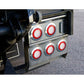 24V LED Rear Light – 3 Functions with Chrome Ring &amp; 0.5m Cable