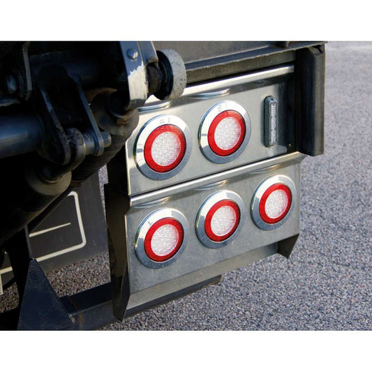 24V LED Rear Light – 3 Functions with Chrome Ring &amp; 0.5m Cable
