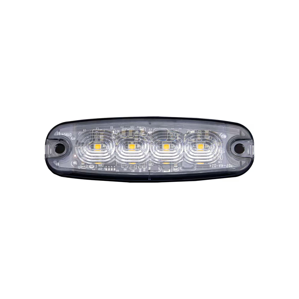 Feu LED orange 4 LED ultra fin homologué pour signalisation