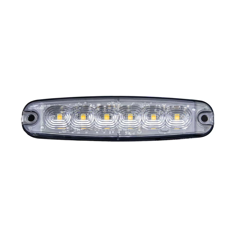 Feu LED orange 6 LED ultra fin homologué pour signalisation