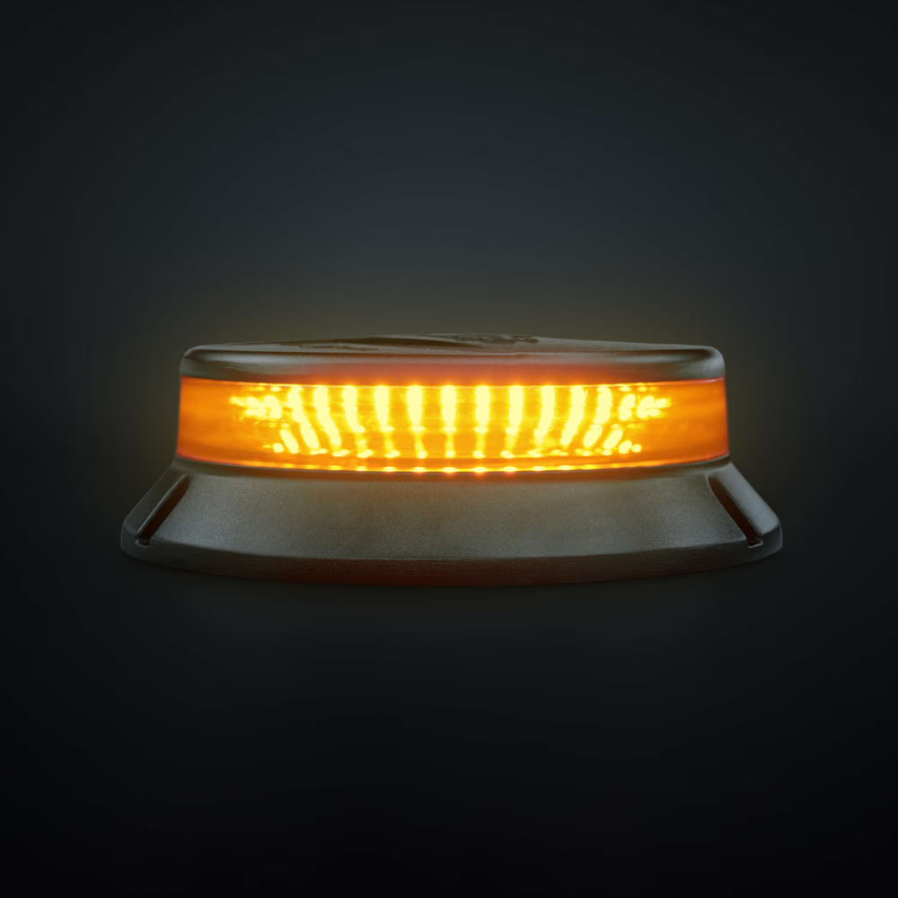 Gyrophare LED Ambre Surface Lentille Fumée