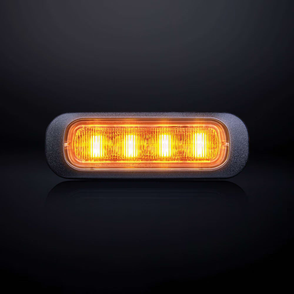 Feu LED orange 4 LED Dark Knight verre teinté homologué