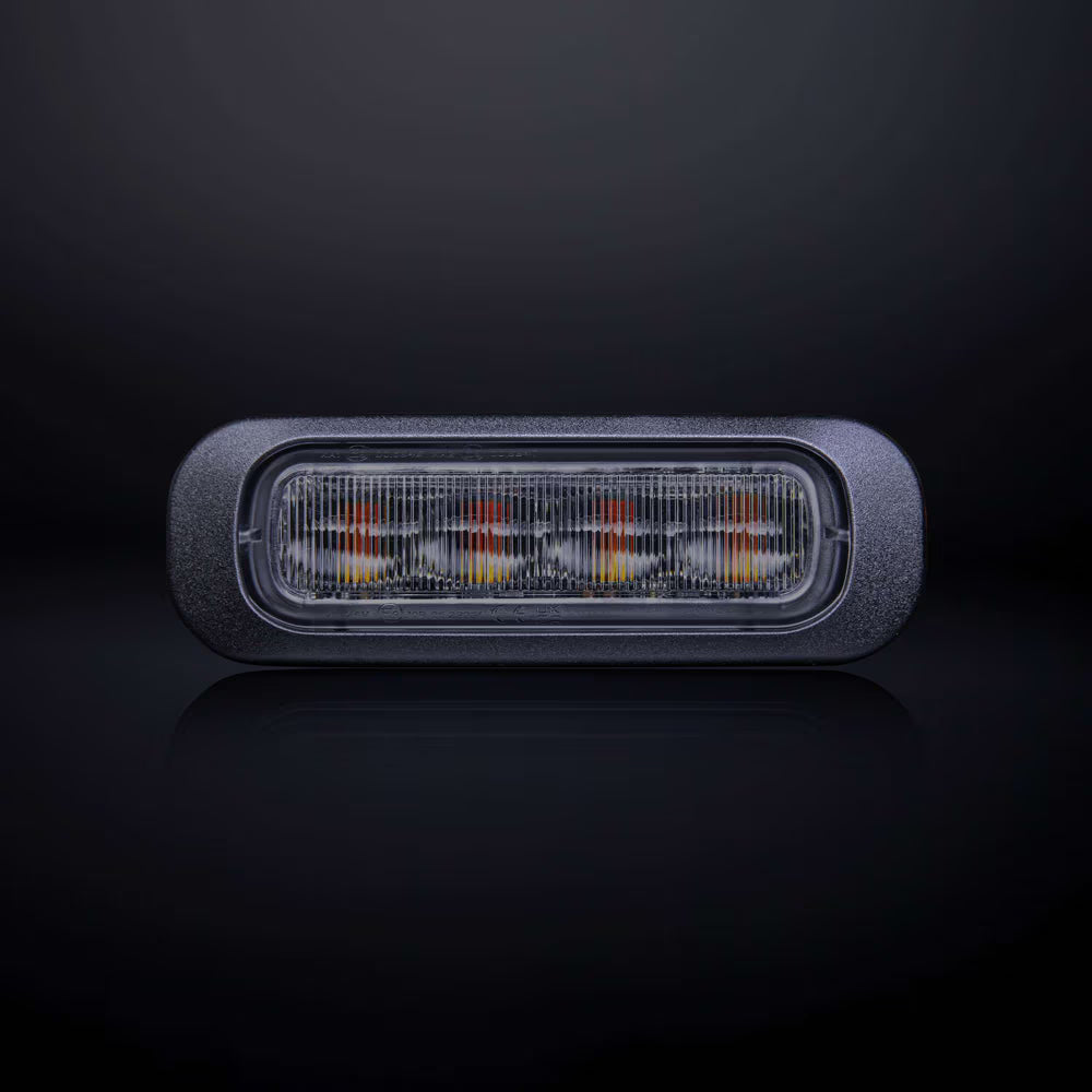 Feu LED orange 4 LED Dark Knight verre teinté homologué