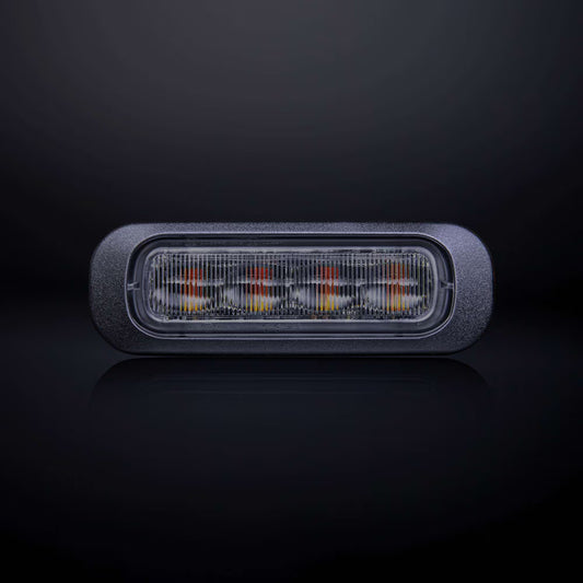 Feu Flash LED Ambre Dark Knight 4 LEDs – Lentille Fumée | Homologué ECE R65 Classe 1