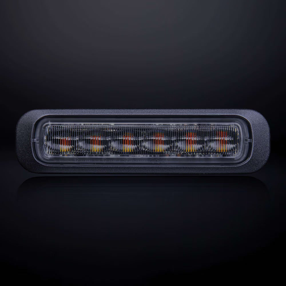 Feu LED orange 6 LED Dark Knight verre teinté homologué