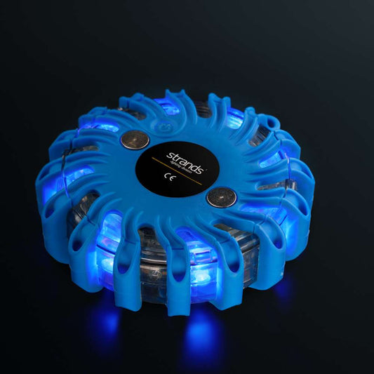 6-Pack Strands Rechargeable Blue LED Warning Pucks – Complete Professional Safety Kit