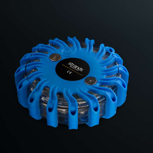 Strands Blue LED Warning Light Puck – Waterproof Magnetic Emergency Beacon