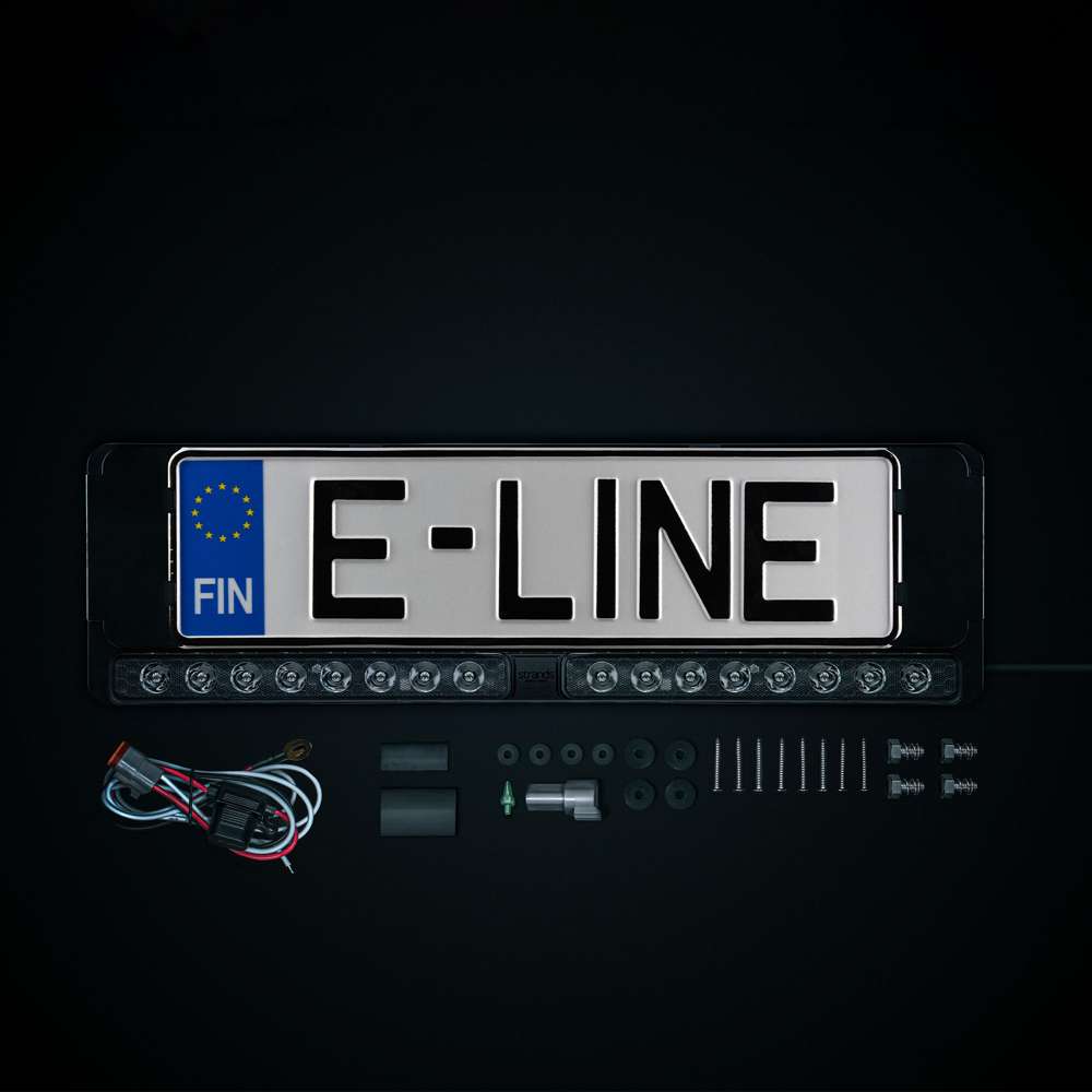 NUUK E-Line Duo DK LED Light Bar with Integrated License Plate Bracket