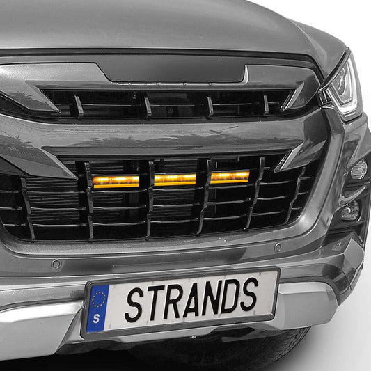 Universal LED bar kit for Volkswagen Tiguan, Strands LED Bar Package Siberia NG SR 20 inches by SUV4x4CUSTOM, showing bright light array.