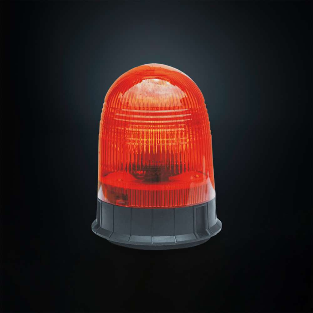 HWL-01 Red Halogen Warning Beacon | 360° Rotating Safety Light