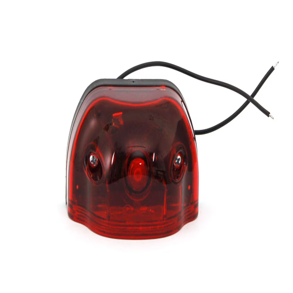 STRANDS Éclairage de plaque d’immatriculation LED – Blanc / Rouge (3 LED, design rond)