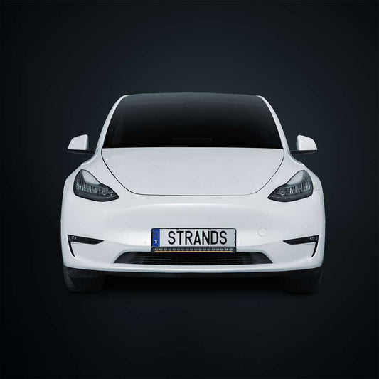 Universal SUV4x4CUSTOM Nuuk D-Line 20-inch LED bar kit for Tesla Model Y, showing the sleek LED light bar installed on the vehicle.
