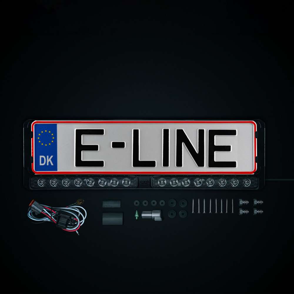 NUUK E-Line Duo DK LED Light Bar with Integrated License Plate Bracket