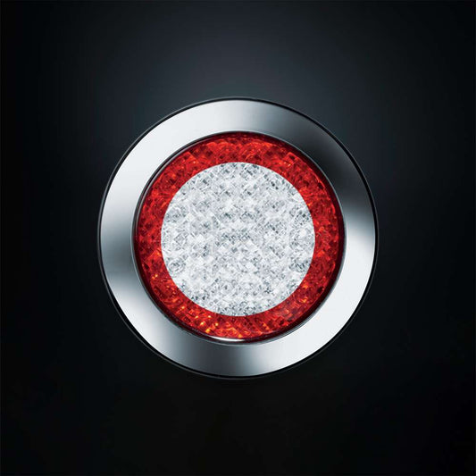 24V LED Rear Light – 3 Functions with Chrome Ring &amp; 0.5m Cable