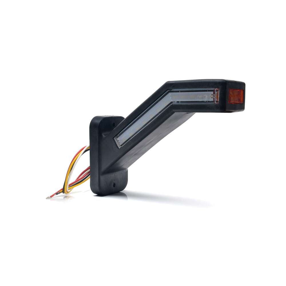 Strands Rubber Arm Left 5-Function Position Light with Dynamic LED Indicator