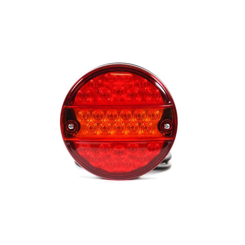 STRANDS Slim Round LED Tail Light 3-in-1 – Hella Housing Compatible, 2.5m Cable, 12V/24V