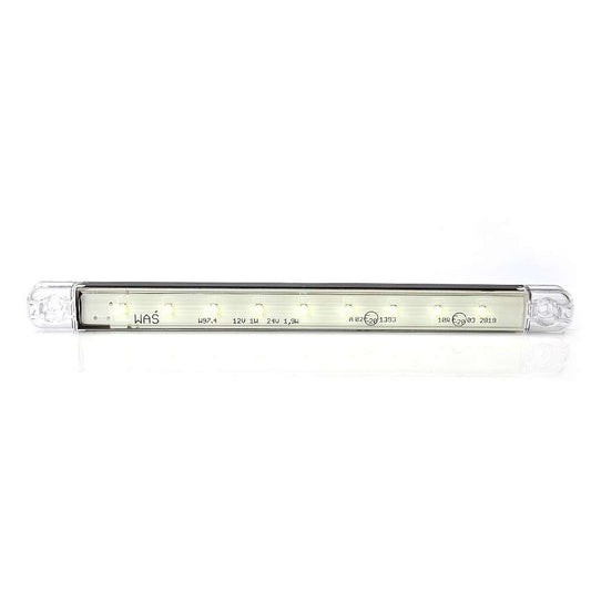 STRANDS Slim Oblong 9 LED Front Position Light – Ultra-Slim White Marker Lamp for Trucks, Trailers &amp; Commercial Vehicles