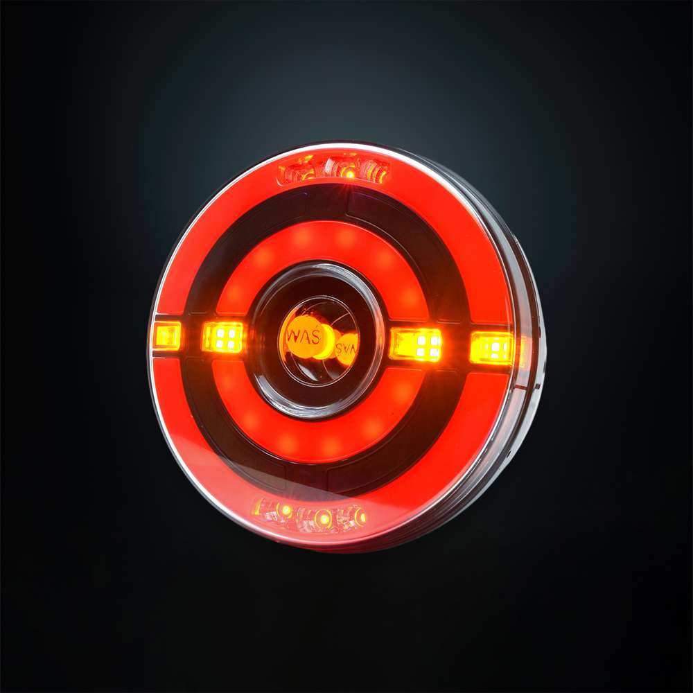 Strands Round LED Rear Light – 3 Functions with Integrated Indicator