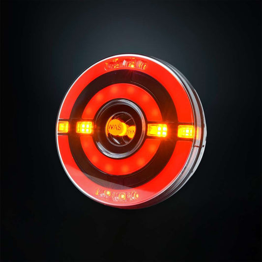 Strands Round LED Rear Light – 3 Functions with Integrated Indicator