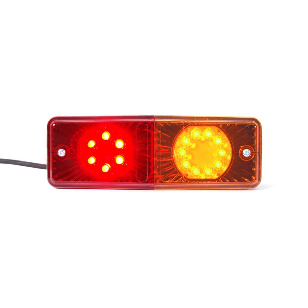 STRANDS Universal Rectangular LED Tail Light – 3-in-1 Rear Light with Simple Design for Trucks, Trailers &amp; Utility Vehicles