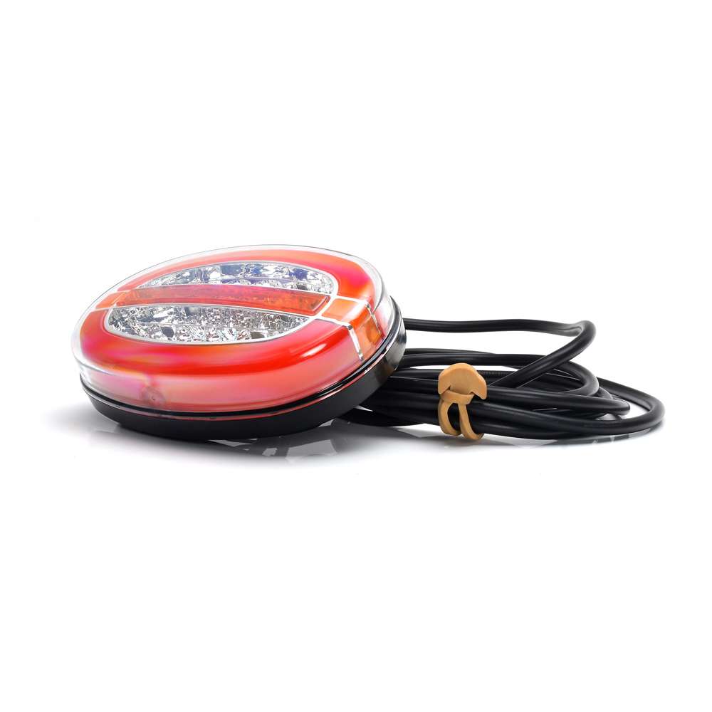 STRANDS Universal Oval LED Tail Light – 3-in-1 Rear Light with Dynamic Sequential Turn Signal