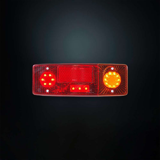 STRANDS Right Rectangular LED Tail Light – 4 Functions with Integrated Reflector