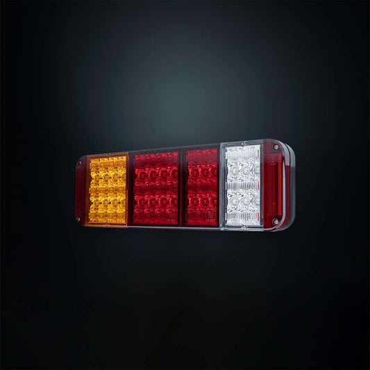 Strands 70 LED Rectangular Rear Tail Light – 5 Functions | E-Approved &amp; IP67 Waterproof